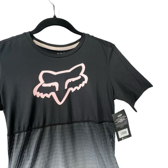 Small pink/black Fox Racing Women Flexair short Sleeve Jersey - Picture 9 of 14